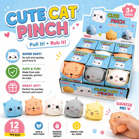 Gypsy Soul Cute Cat Pinch – Super Soft Pull & Rub Squishy Cats