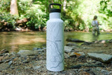 Well Told Roanoke Map - Water Bottle - 21 oz: Black