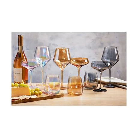 Tag Chelsea Iridescent Optic Stemless Wine Glass Smoke