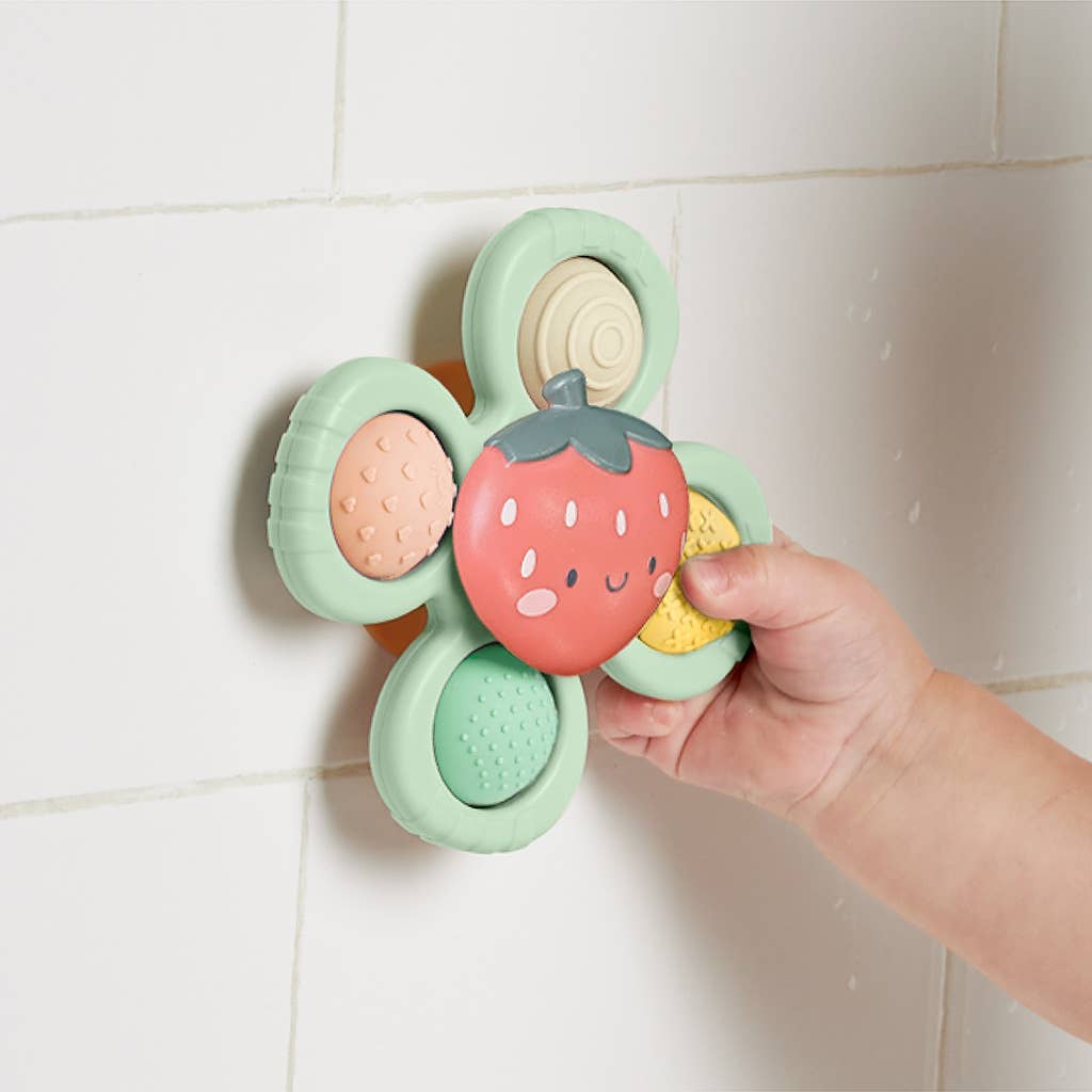 Itzy Ritzy Itzy Pop & Whirl™ - Bath + Travel Toy: Strawberry