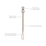 Itzy Ritzy Itzy Paci Strap™ Silicone One-Piece Pacifier Clips: Toast