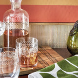 Tag Fitz Etched Double Old Fashioned Glass
