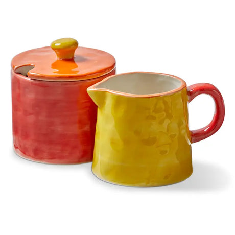 Tag Color Block Cream and Sugar Red