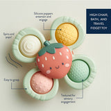 Itzy Ritzy Itzy Pop & Whirl™ - Bath + Travel Toy: Strawberry