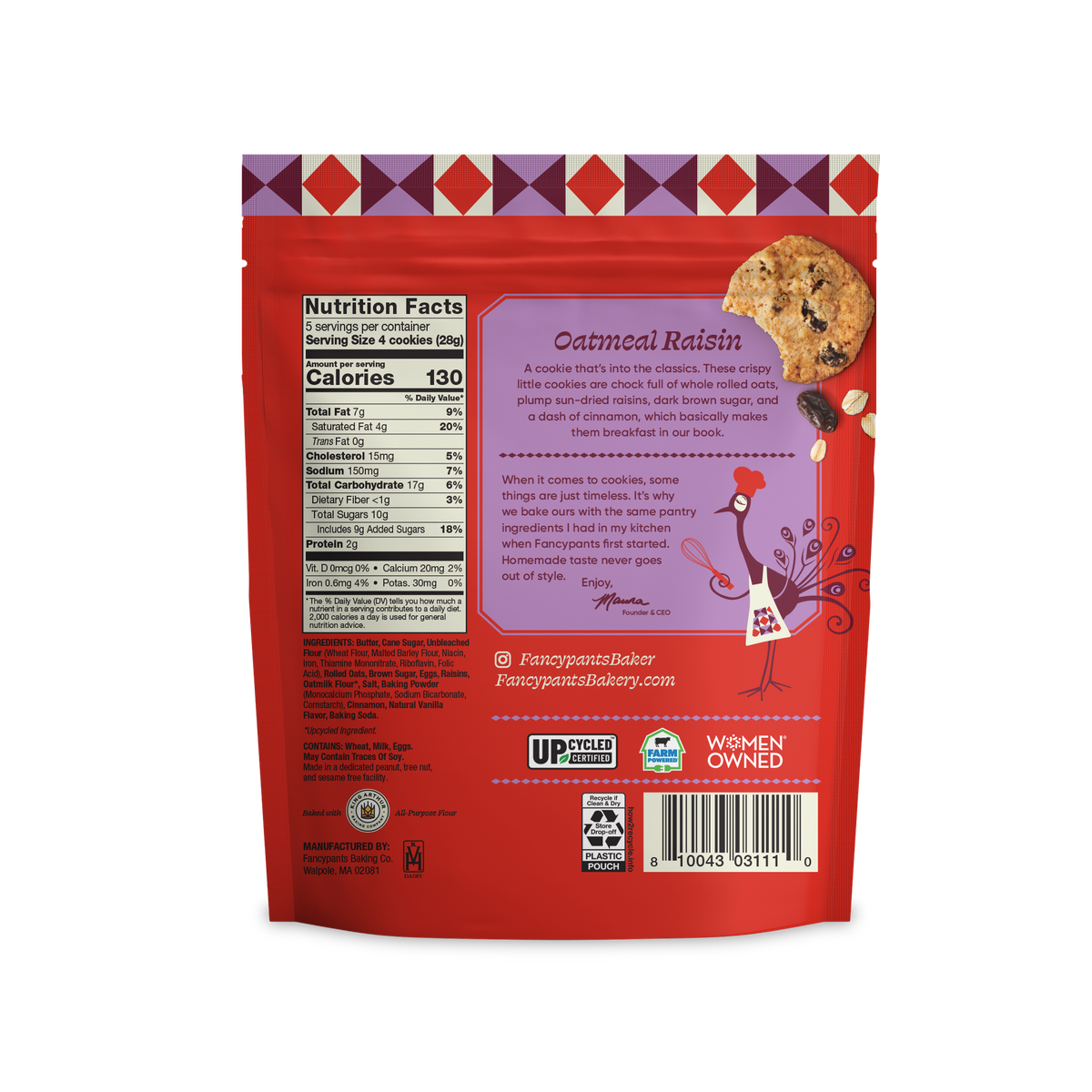 Fancypants Oatmeal Raisin Cookies 5oz