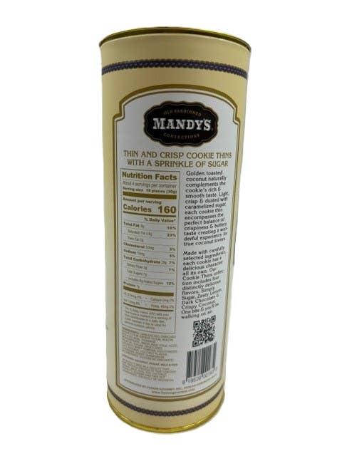 Mandy's Crispy Coconut Cookie Thins 4.6 oz