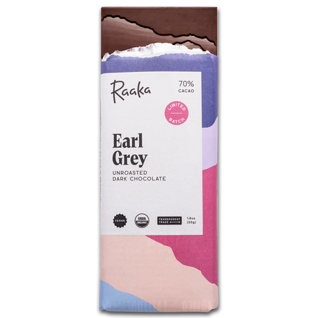 Raaka Earl Grey 70% Cacao Dark Chocolate Bar