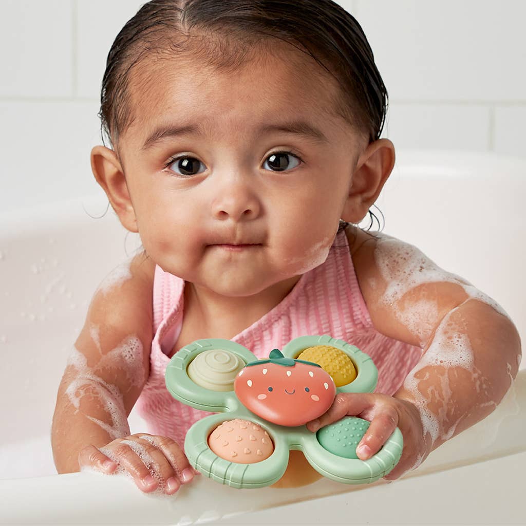 Itzy Ritzy Itzy Pop & Whirl™ - Bath + Travel Toy: Strawberry