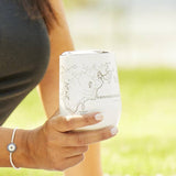 Well Told Roanoke Map - Wine Tumbler - 12 oz: Black