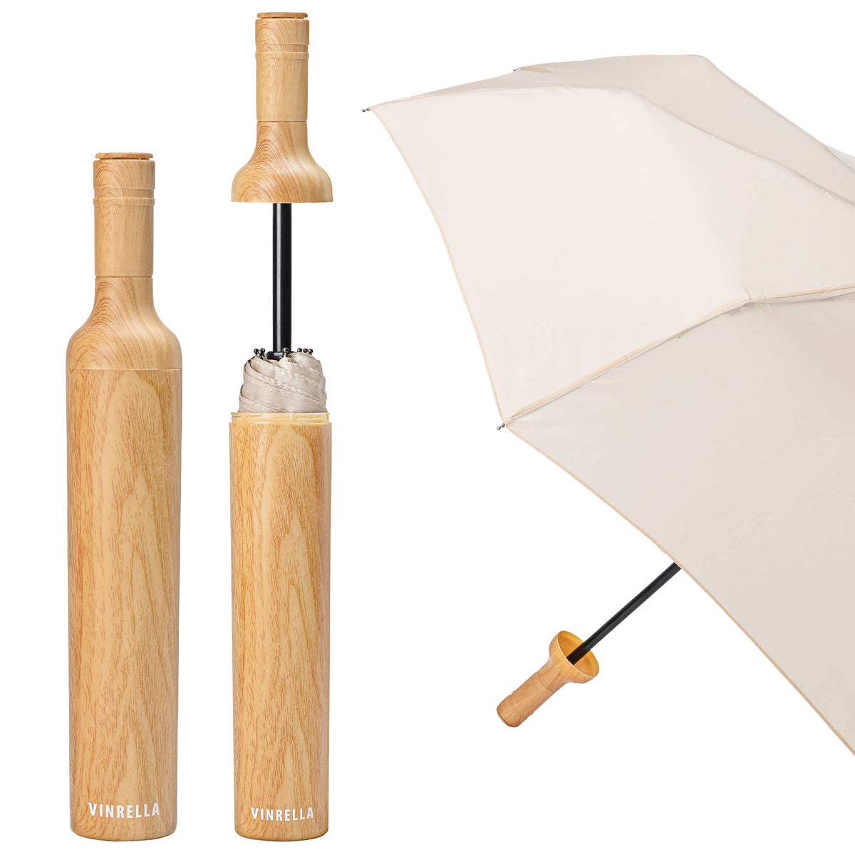Vinrella Wood Look Bottle Umbrella