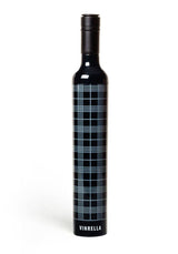 Vinrella Black Plaid Bottle Umbrella