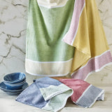 Tag Wolcott Contrast Border Dish Towel- Yellow