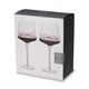 Viski Admiral Cut Crystal Burgundy Wine Glasses Set of 2