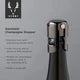Viski Champagne Stopper Gunmetal Black