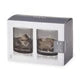 Viski Admiral Cut Crystal Smoke Rocks Glasses Set of 2
