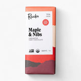 Raaka Maple & Nibs 75% Cacao Dark Chocolate Bar