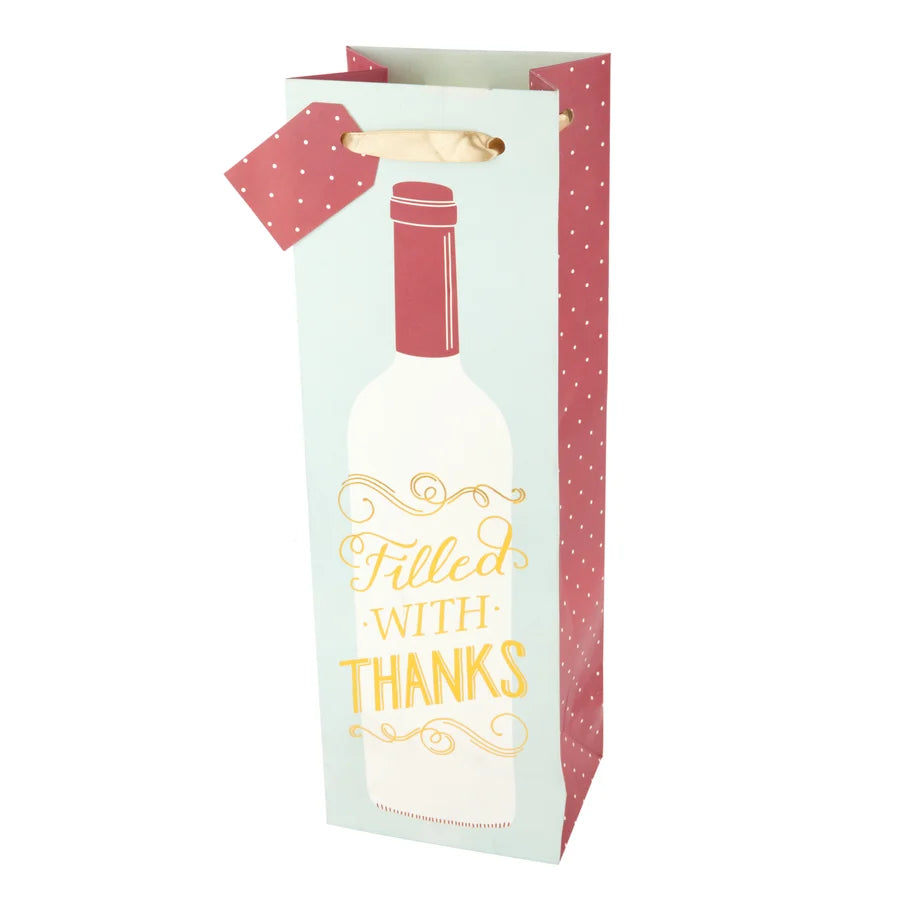 Bag, Filled With Thanks Wine Bag