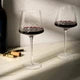 Viski Admiral Cut Crystal Burgundy Wine Glasses Set of 2