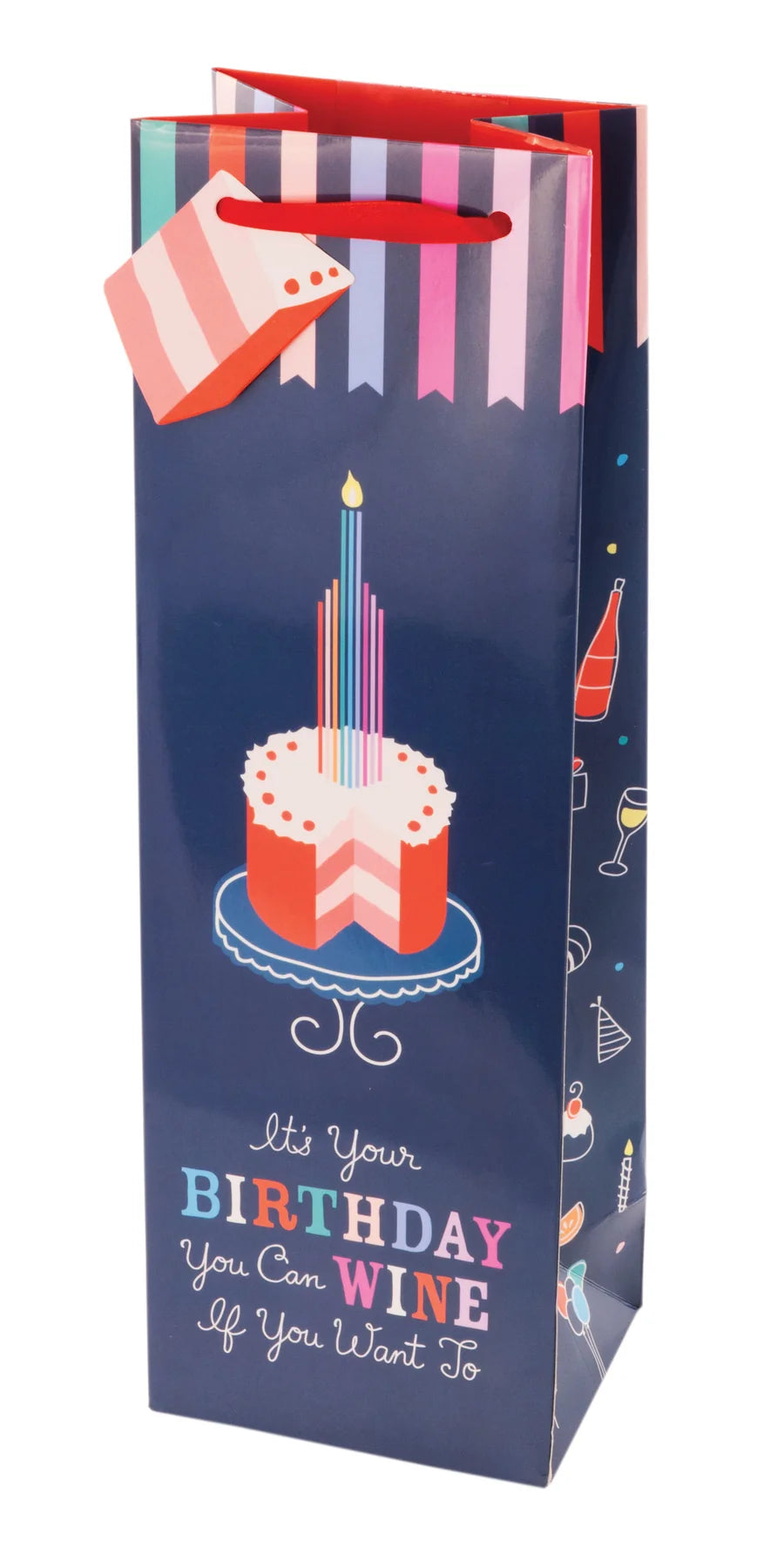 Bag, Birthday Cake Wine Bag